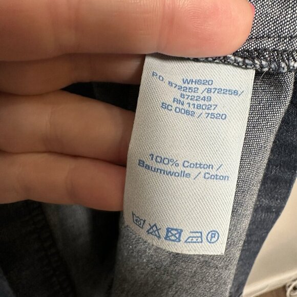 Boden Blue Denim Dress Size 6L Pocket Button Casual Minimalist Chambray - Picture 6 of 8